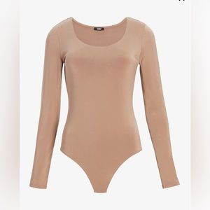 Express Body Contour Silky Scoop Neck Thong Bobysuit